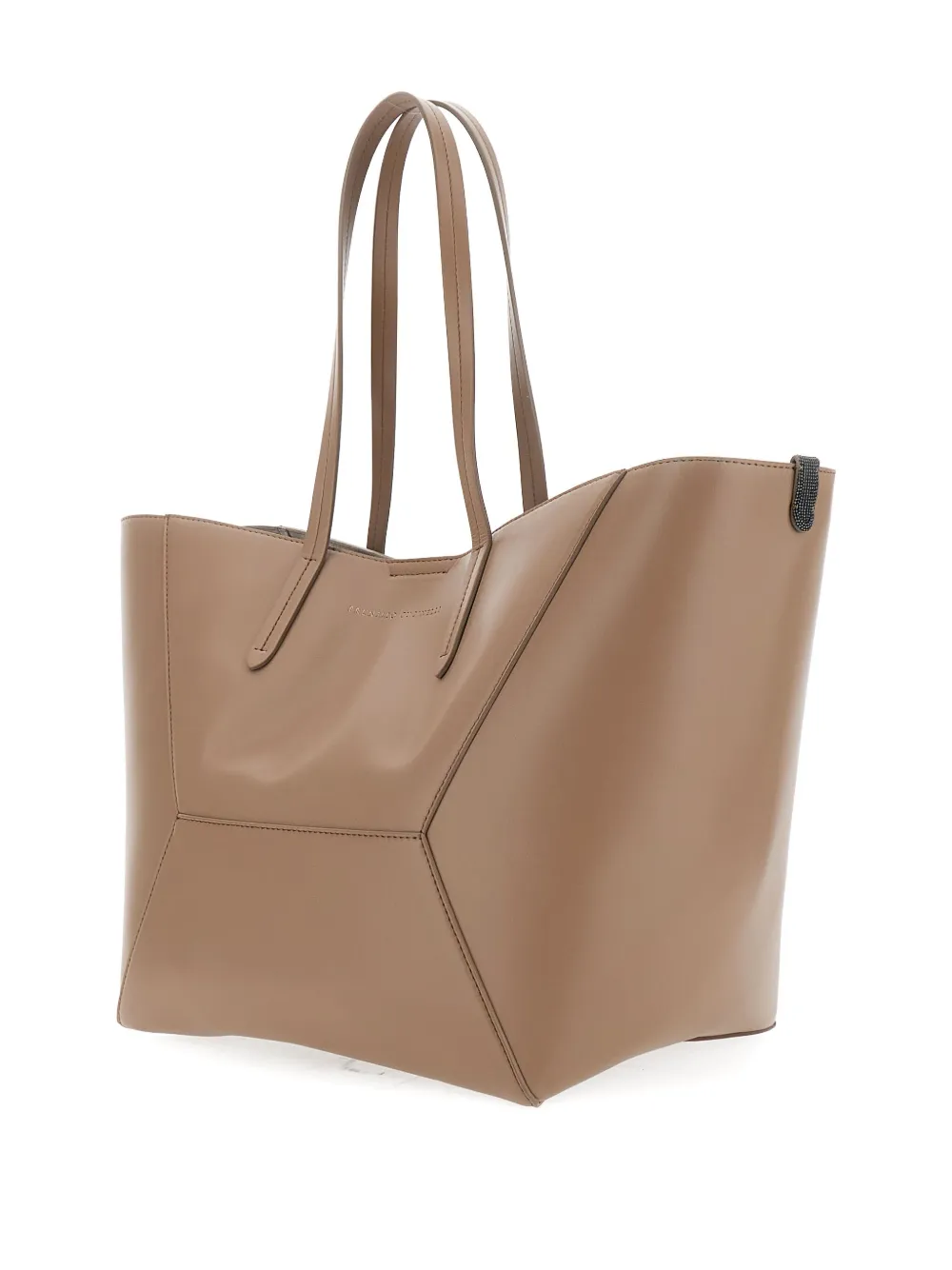 Brunello Cucinelli geometric-panel tote bag Beige