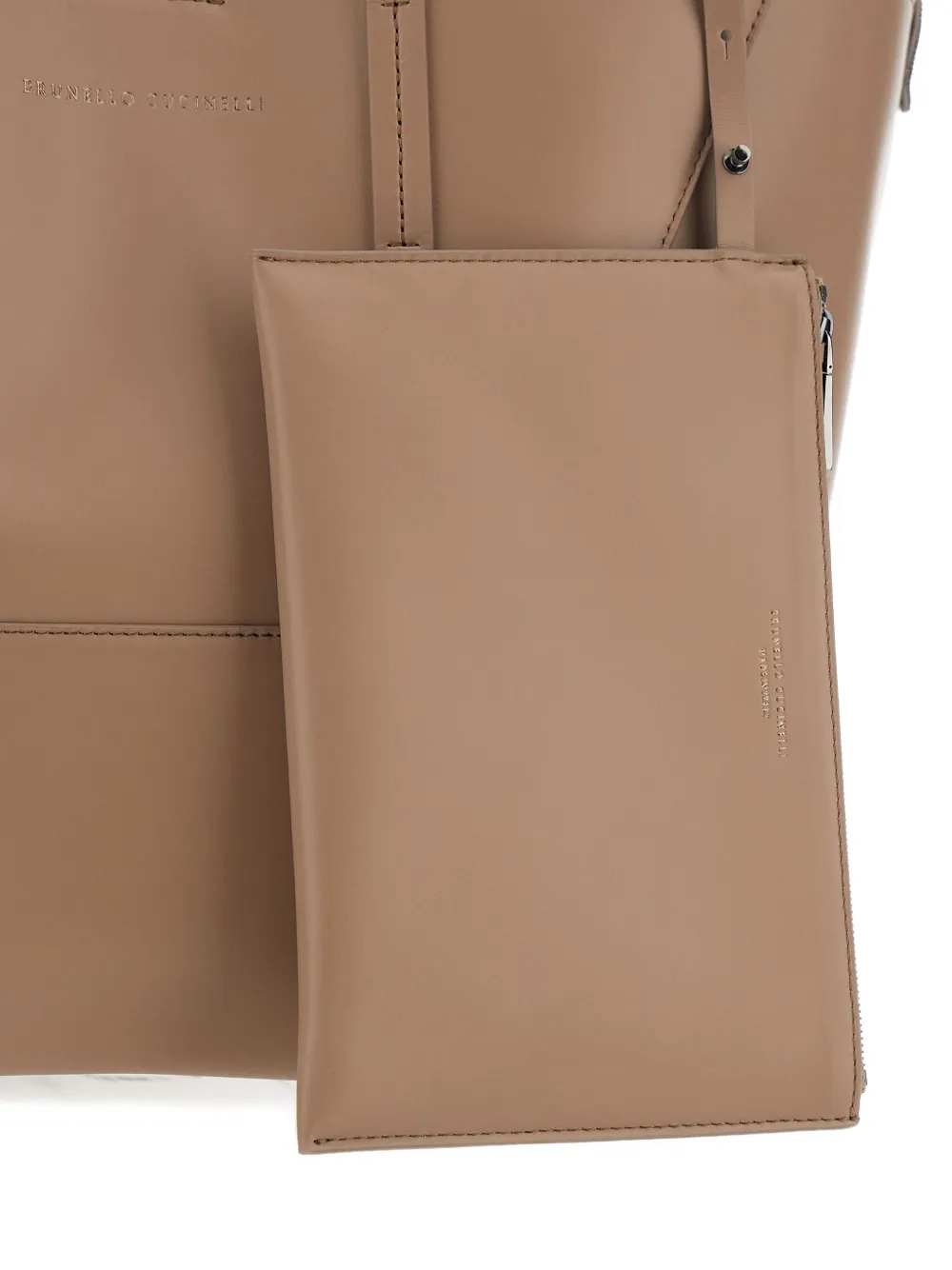 Brunello Cucinelli geometric-panel tote bag Beige