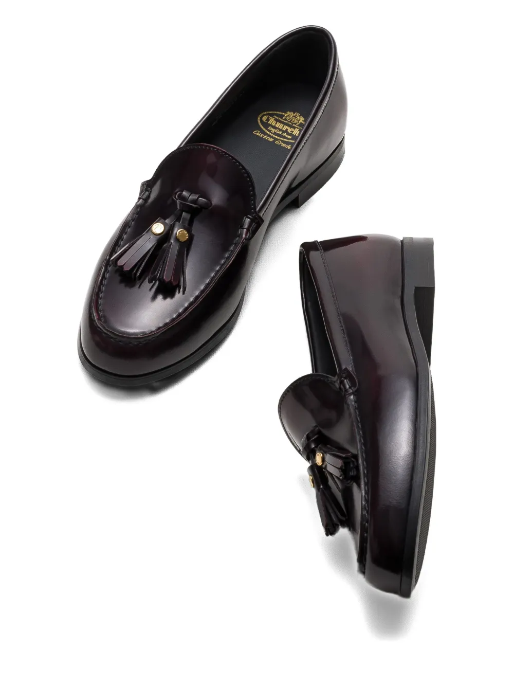 Church's Priscilla leren loafers verfraaid met kwastje Zwart