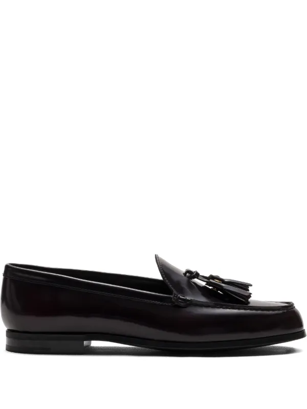 Church's Priscilla Tassel-embellished Leather Loafers in Black
