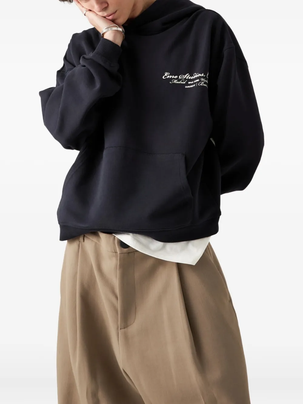 ALEMAIS graphic-print hoodie - Blauw