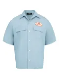 AMIRI Station patch-pocket bowling shirt - Blue