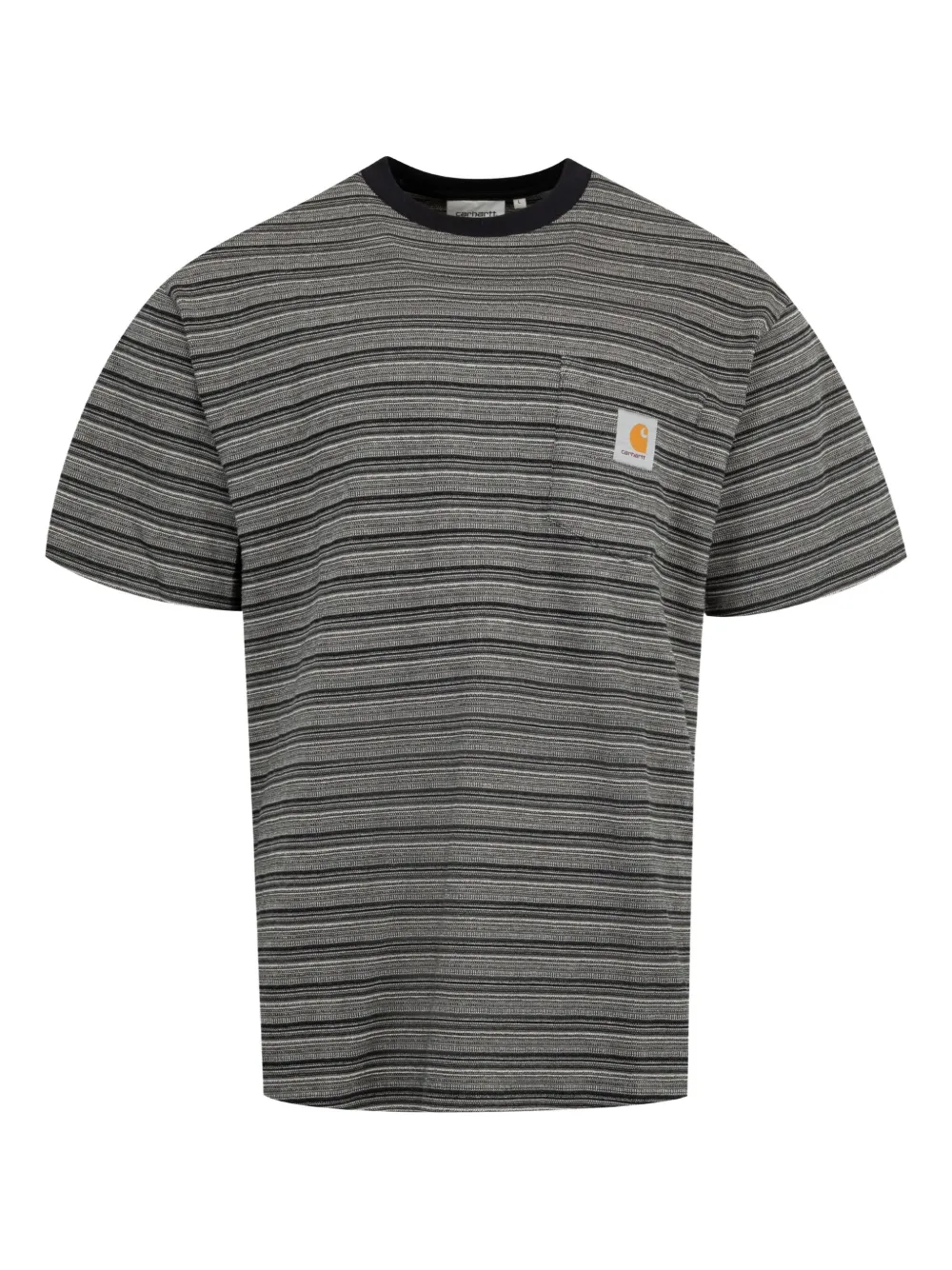 Carhartt WIP Gellar T-shirt met gestreepte zak Zwart