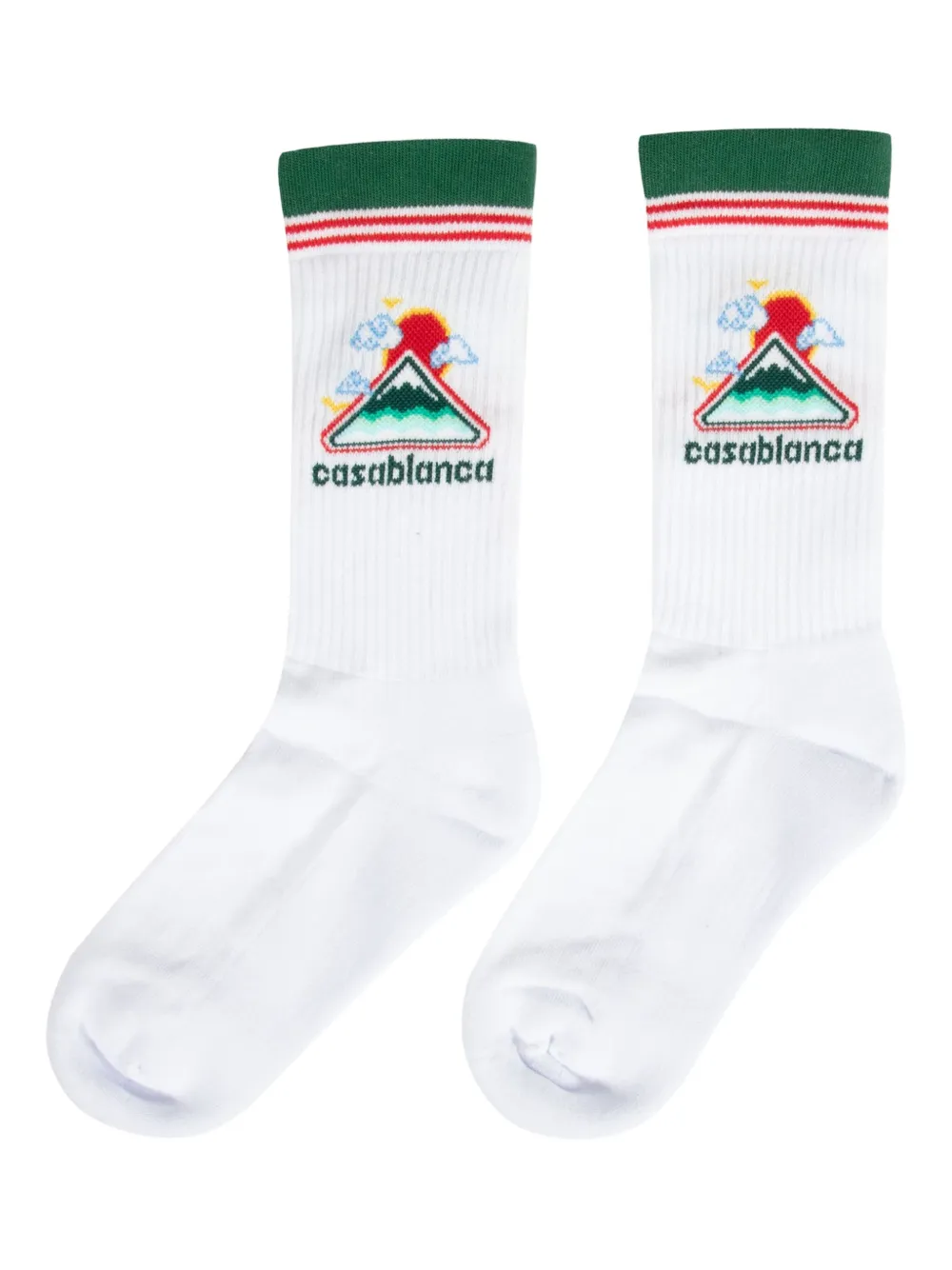 Casablanca mountain-logo socks | White | Image 1