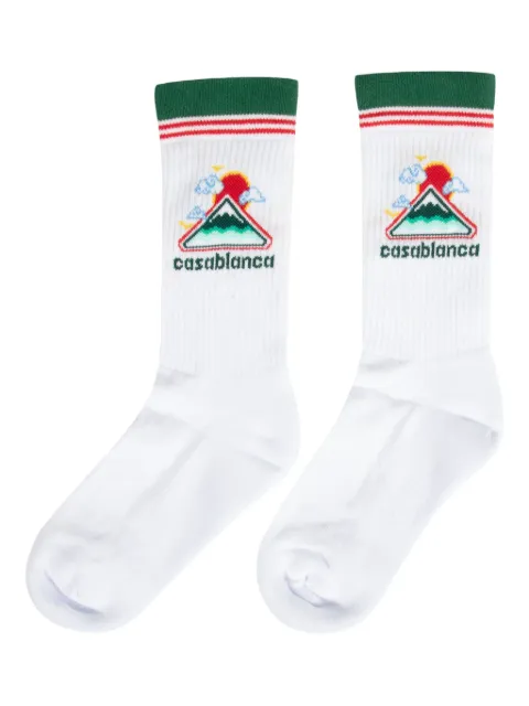 Casablanca mountain-logo socks