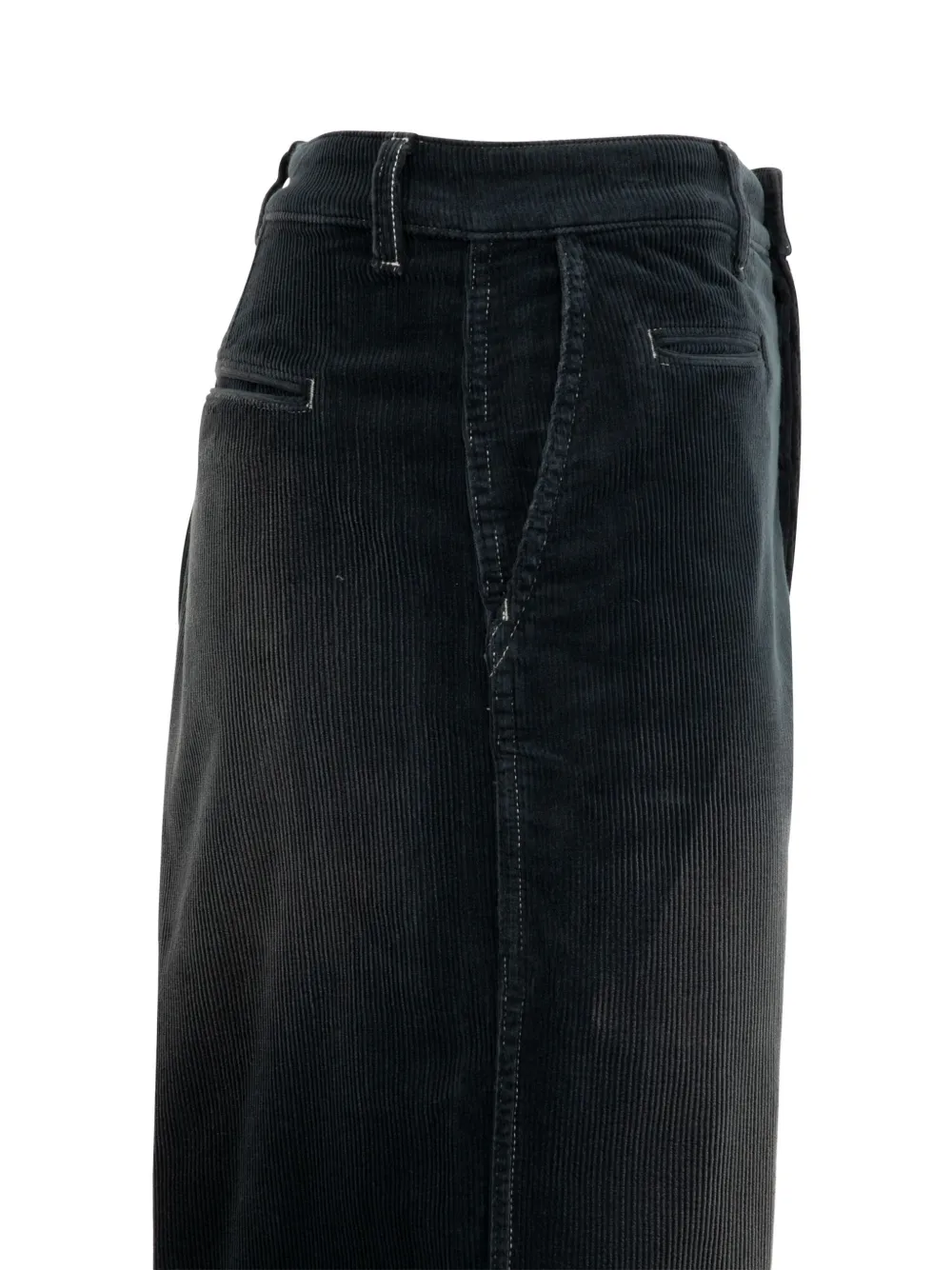 Cout De La Liberte Printed Corduroy Trousers In Black