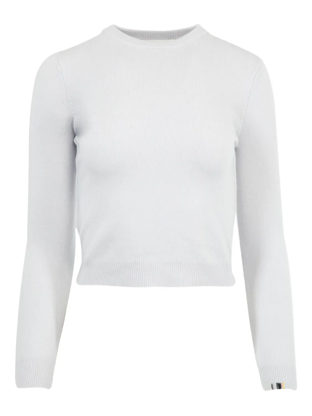 extreme cashmere Kid long-sleeve cropped sweater | White | Image 1