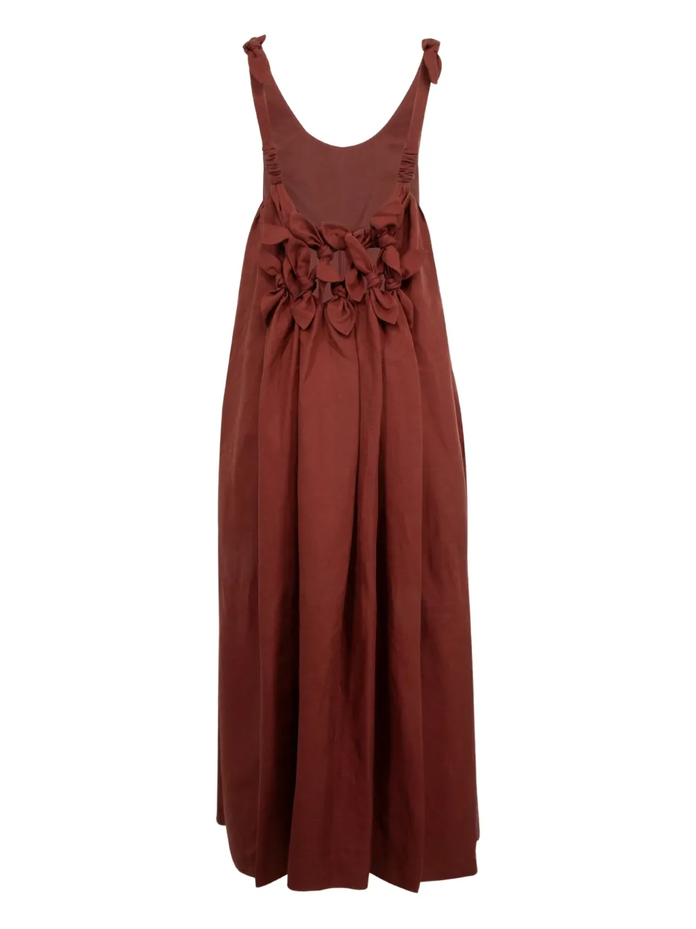 Gabriela Hearst Maxi-jurk verfraaid met strik - Bruin