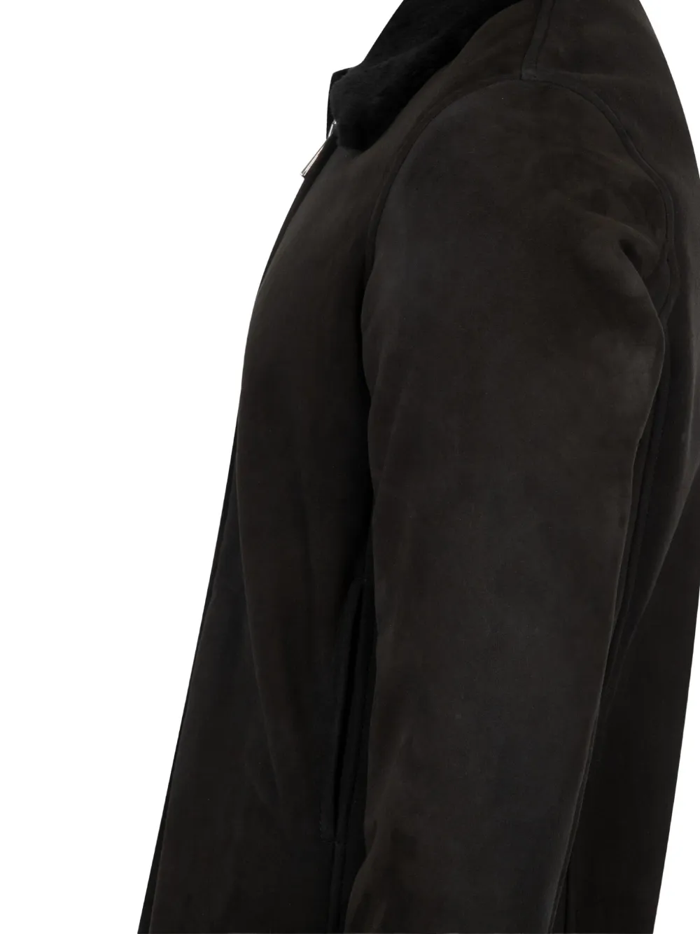 Giorgio Brato Leren bomberjack NERO