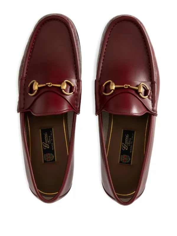 Gucci Horsebit Leather Loafers | Red | FARFETCH