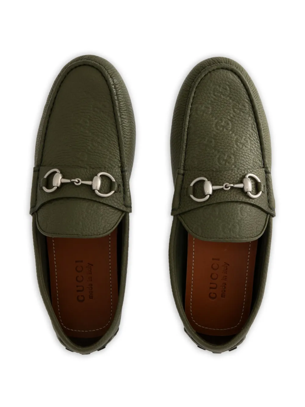 Gucci signature Horsebit detail loafers Green