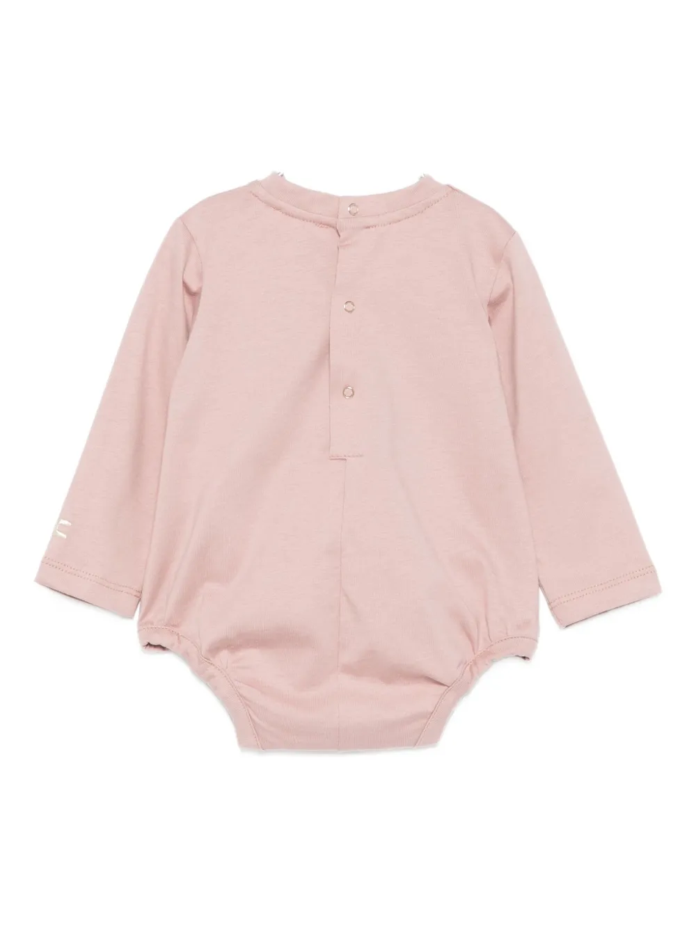 Elisabetta Franchi La Mia Bambina embroidered long-sleeve bodysuit - Roze