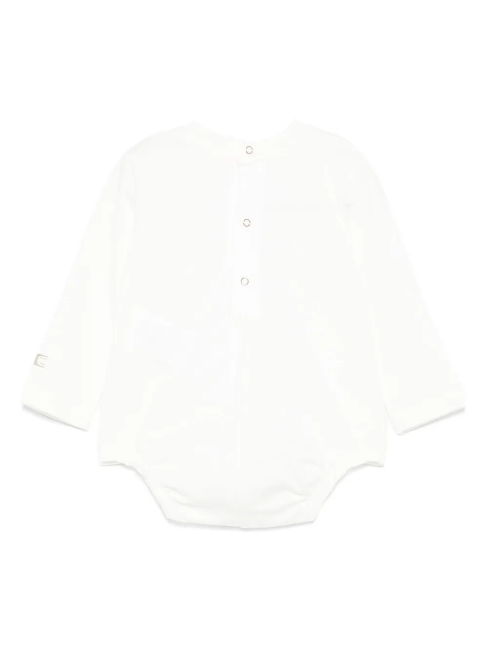 Elisabetta Franchi La Mia Bambina long-sleeve button bodysuit - Wit