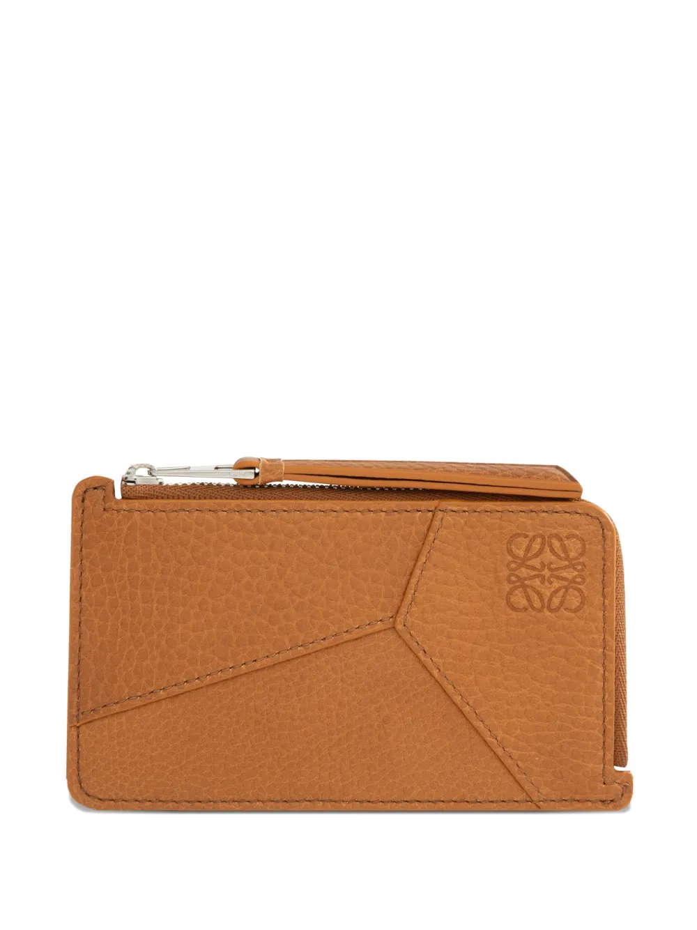 Loewe Puzzle Coin Zip Cardholder In Brown