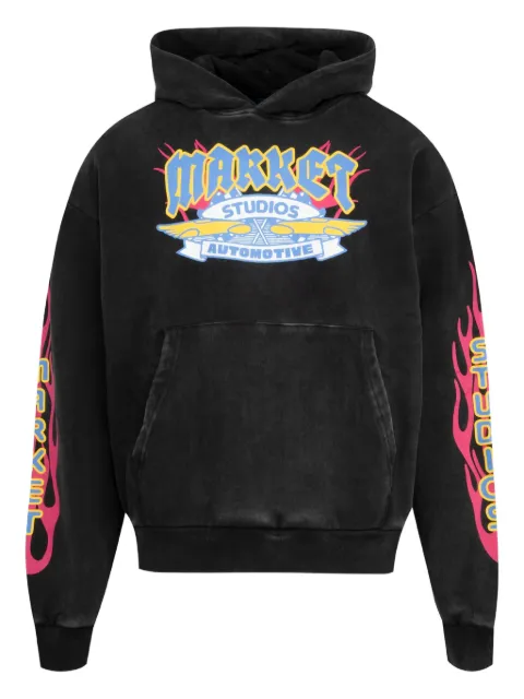 MARKET flame-print hoodie