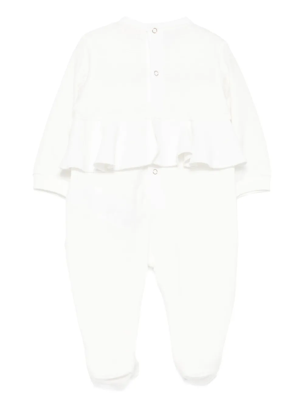 Elisabetta Franchi La Mia Bambina ruffled-layered babygrow - Wit