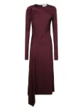 Victoria Beckham cut-out asymmetric dress - Red