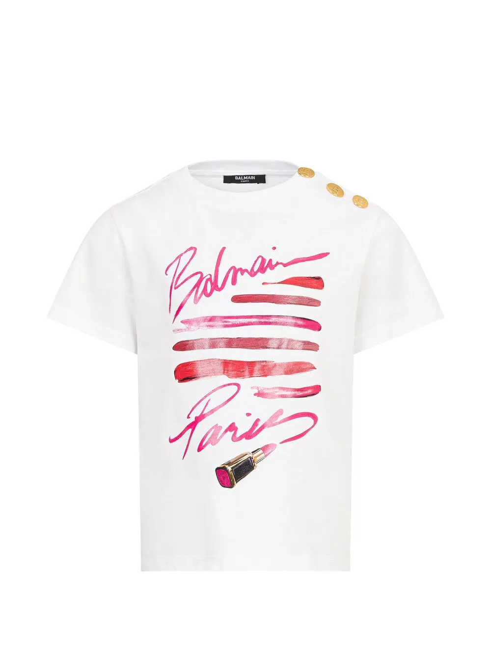 Balmain Kids Top con stampa - Bianco
