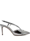 Casadei crystal-embellished slingback pumps - Silver