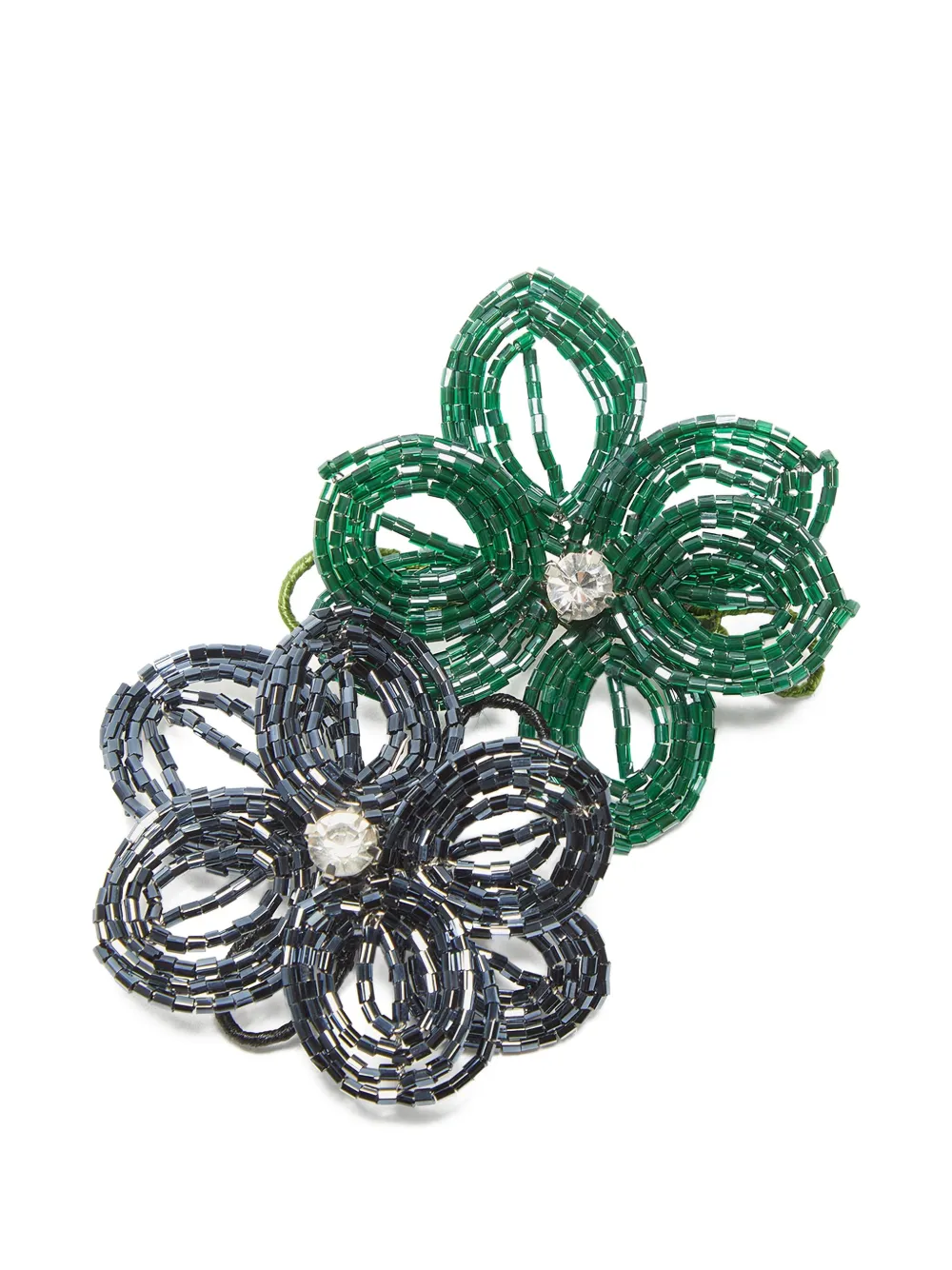 MALIPARMI beaded-flower brooch | Green | Image 1