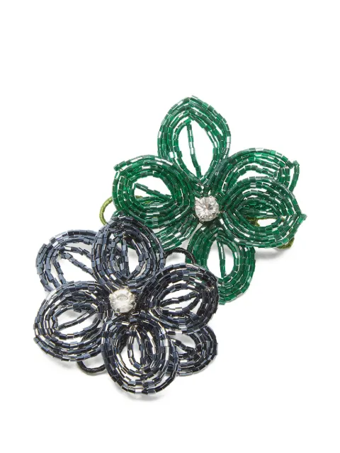 MALIPARMI beaded-flower brooch