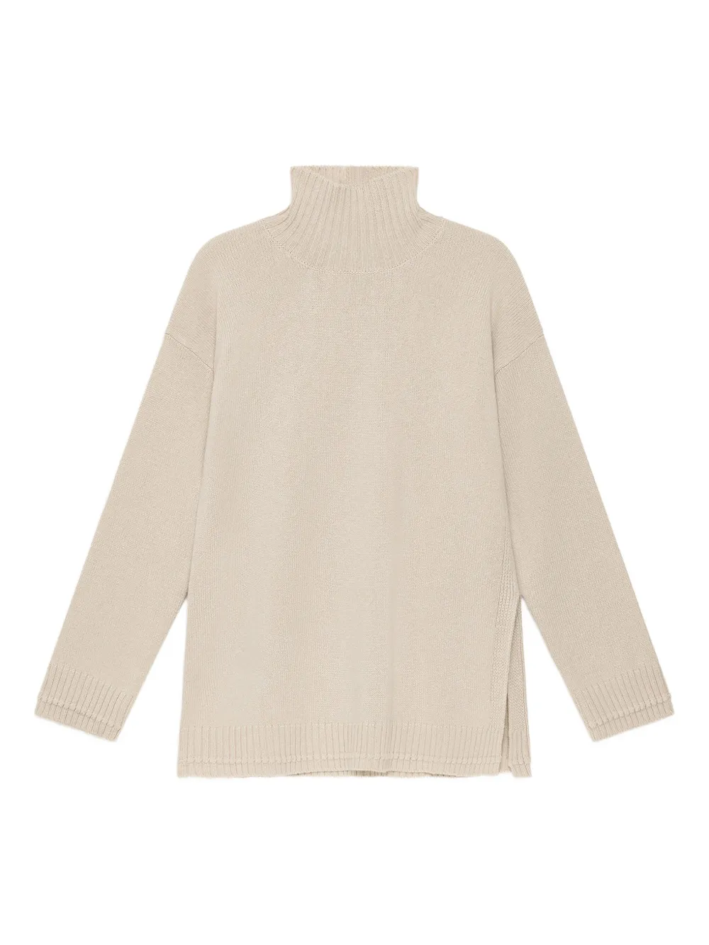 MALIPARMI roll-neck side-slit sweater | Neutrals | Image 1