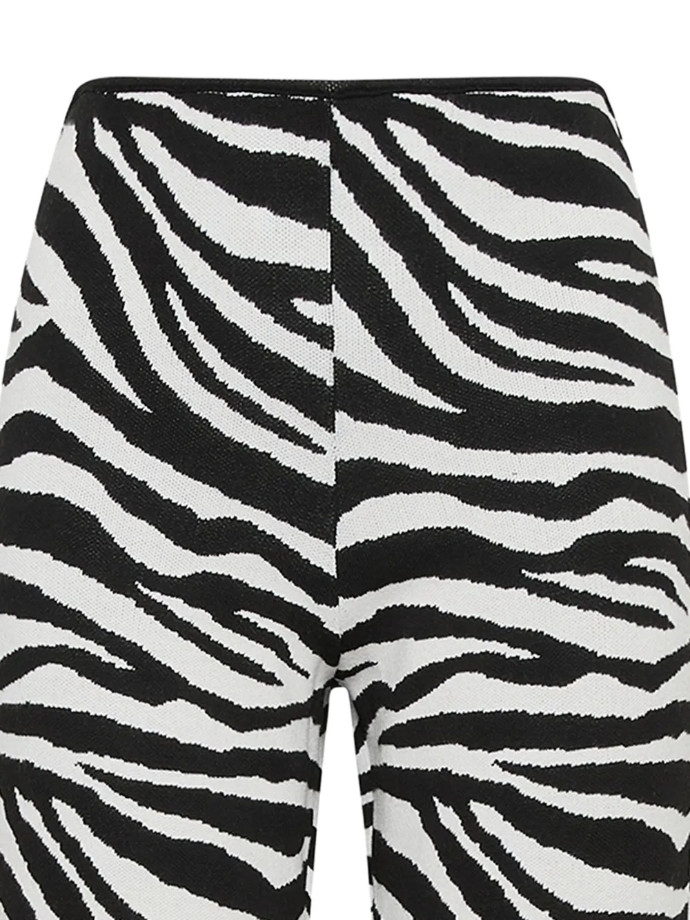 MALIPARMI Straight broek met zebraprint - Zwart