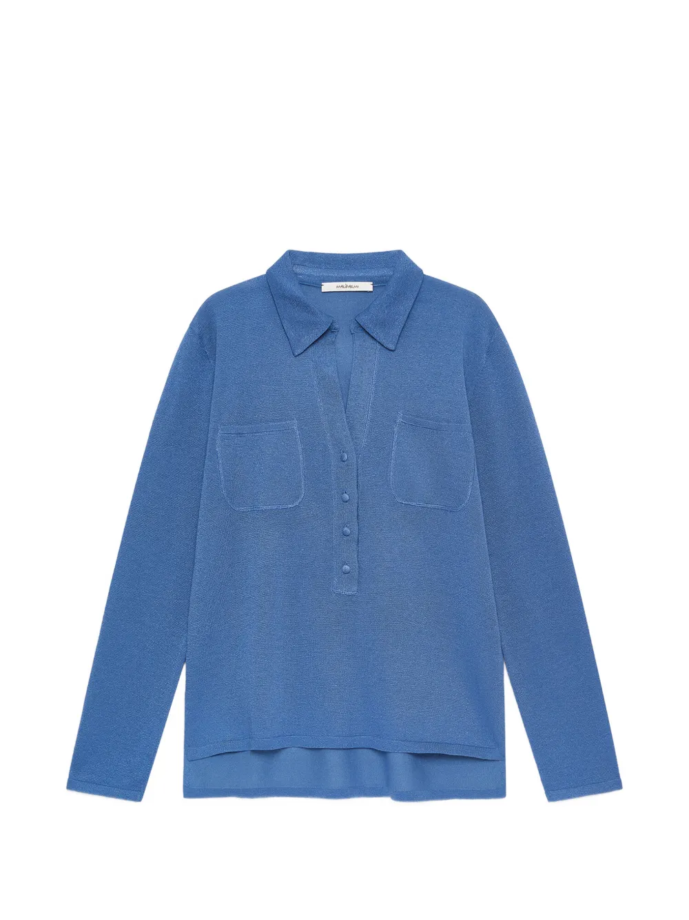 MALIPARMI buttoned pocket polo shirt - Blu