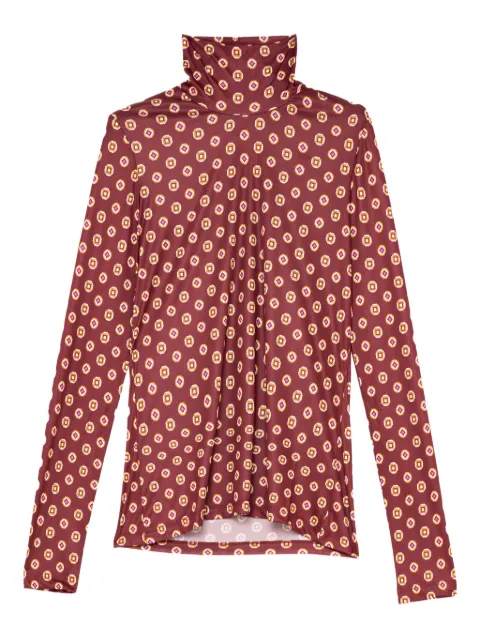 MALIPARMI geometric-print turtleneck top