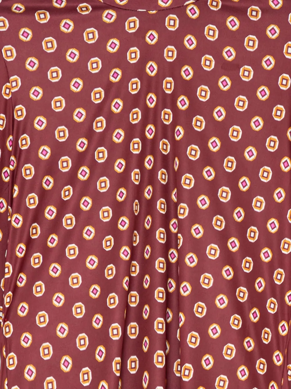 MALIPARMI geometric-print turtleneck top - Rood