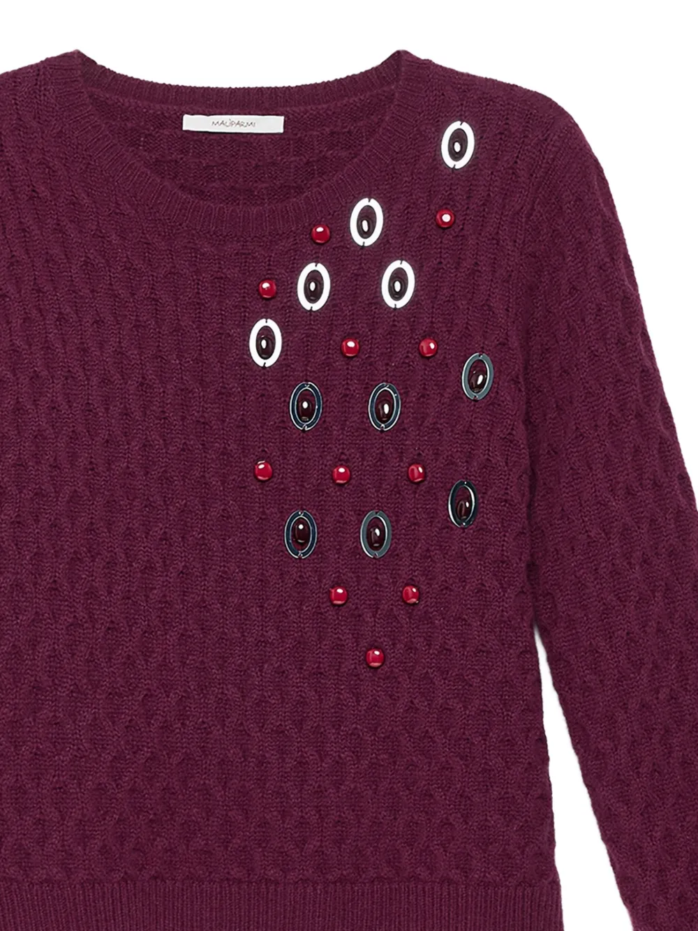 MALIPARMI embellished cable-knit sweater | Knitted Sweaters | Image 2