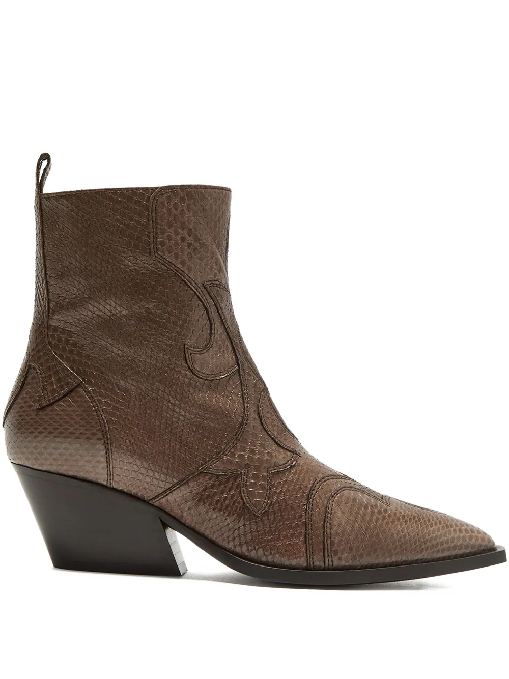 MALIPARMI 50mm pointed toe patterned boots | Brown | Image 1