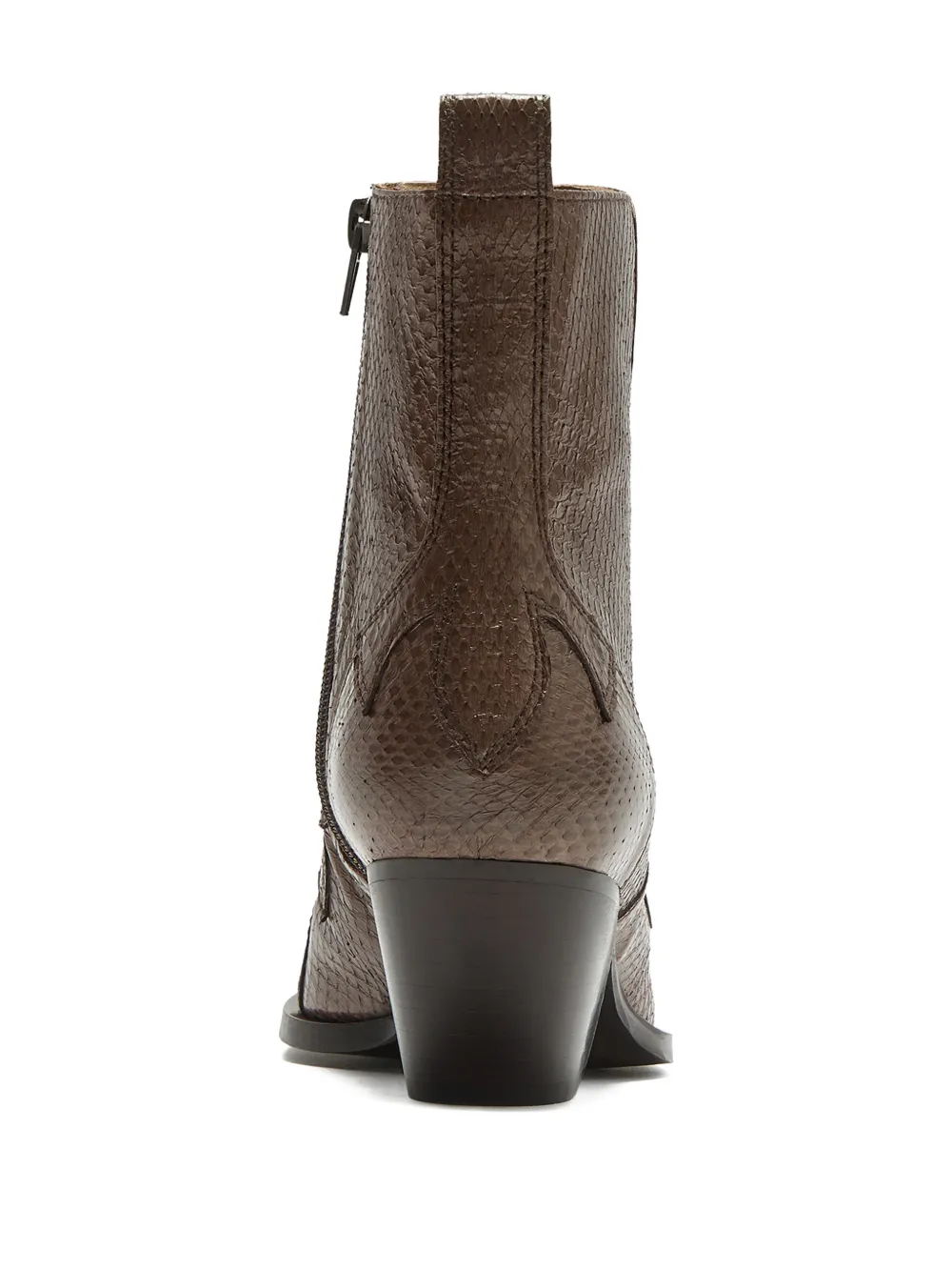  Maliparmi 50mm Pointed Toe Patterned Boots - Brown 