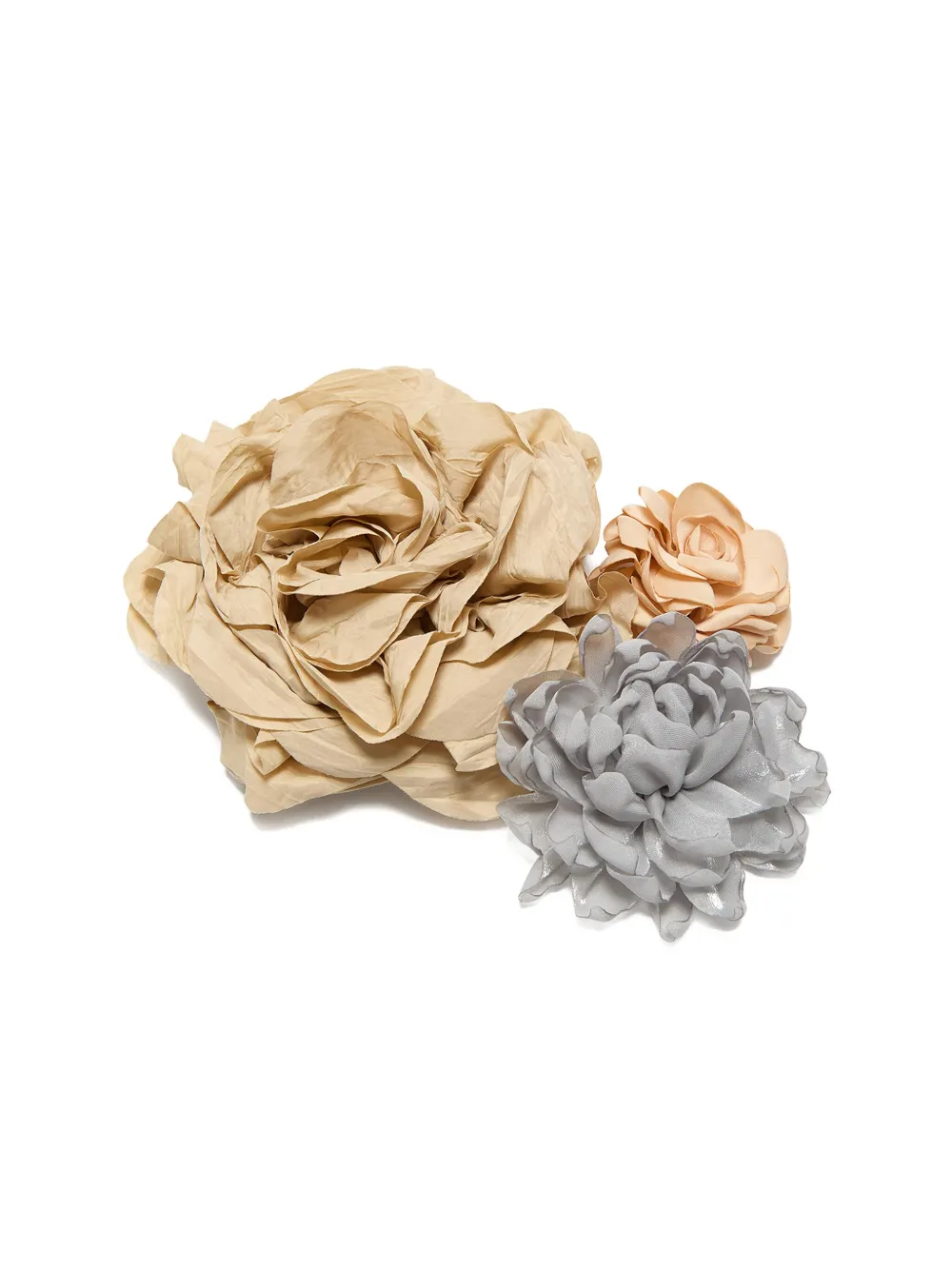 Maliparmi Flowers Brooch In Neutral