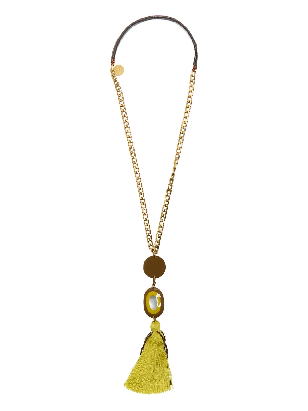 MALIPARMI chain tassel-pendant necklace - Giallo