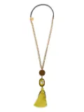MALIPARMI chain tassel-pendant necklace - Yellow