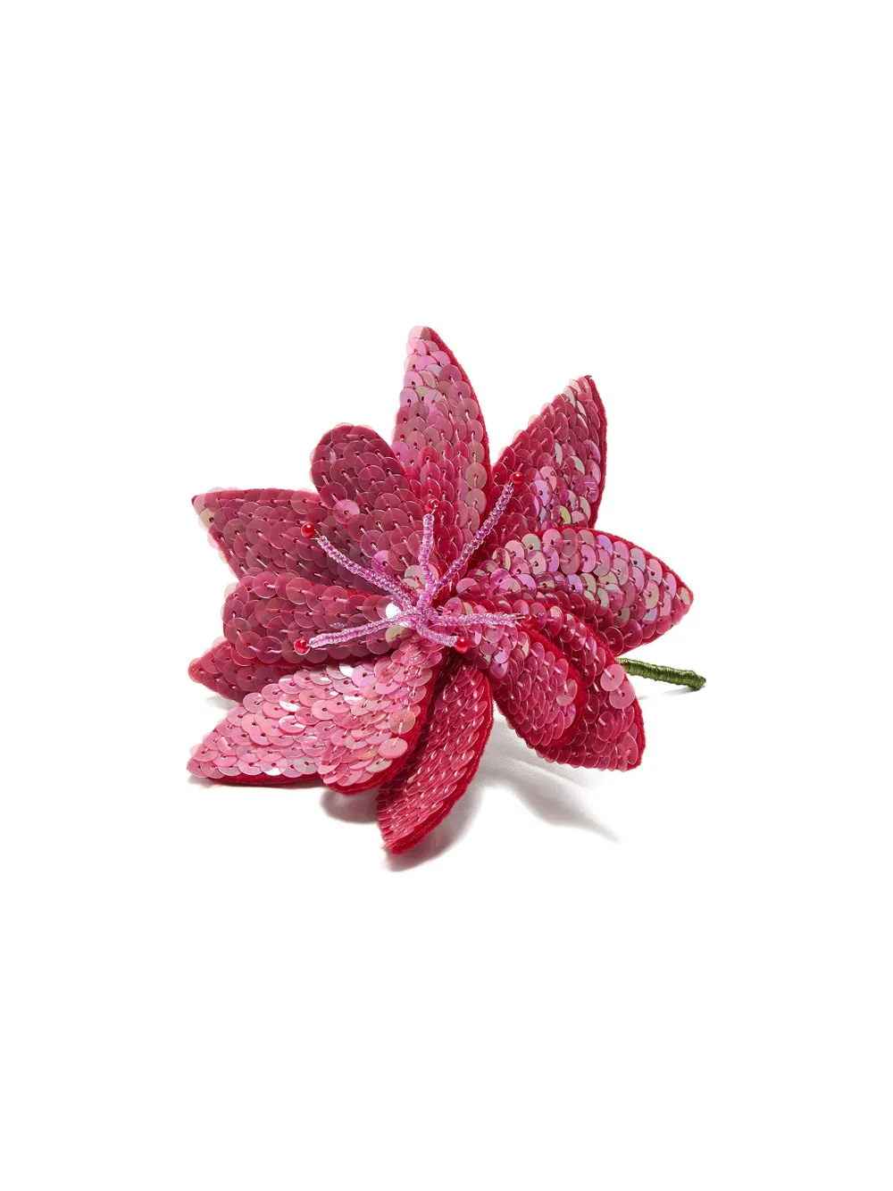 MALIPARMI sequin-flower brooch - Rood