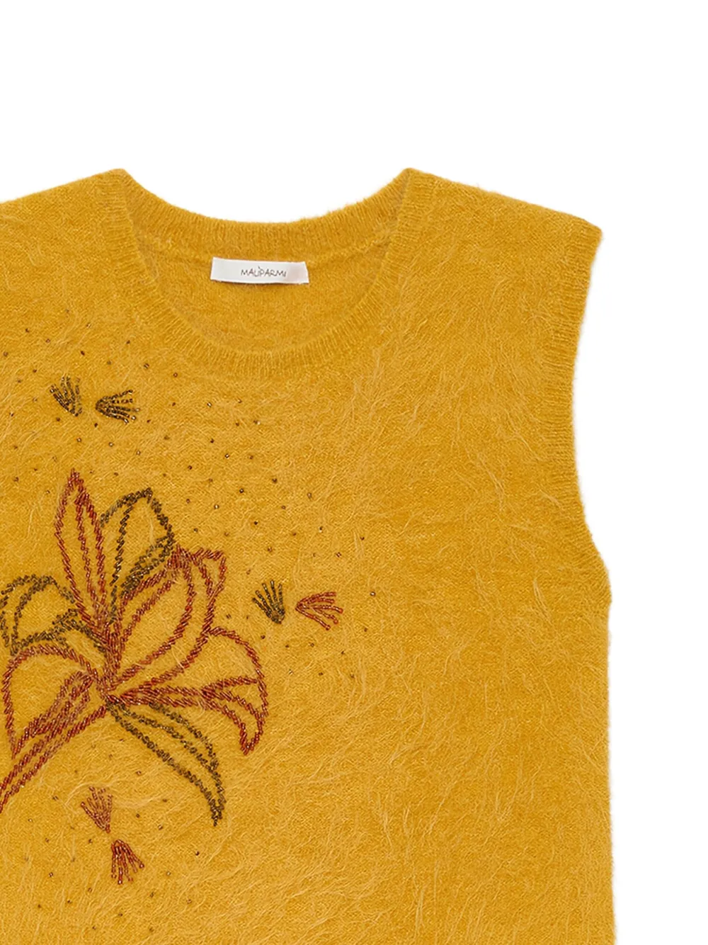 Maliparmi Flower-embellished Vest In Yellow