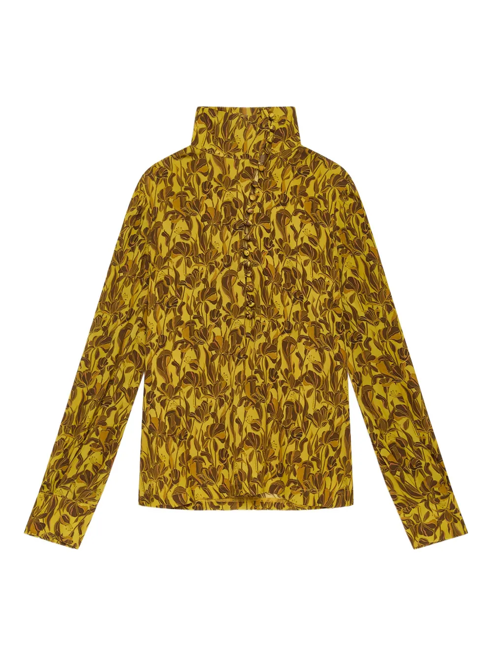 MALIPARMI floral-print high-neck top | Yellow | Image 1