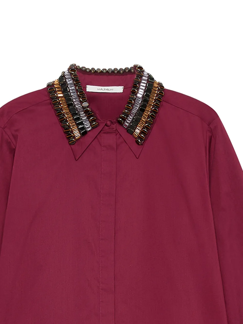 MALIPARMI Blouse met verfraaide kraag - Rood