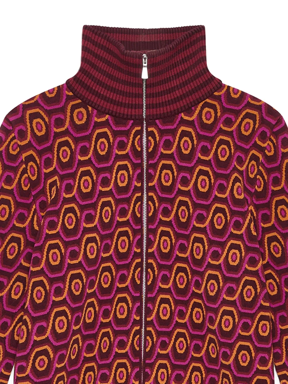 MALIPARMI geometric-pattern zip-up cardigan | Cardigans | Image 2