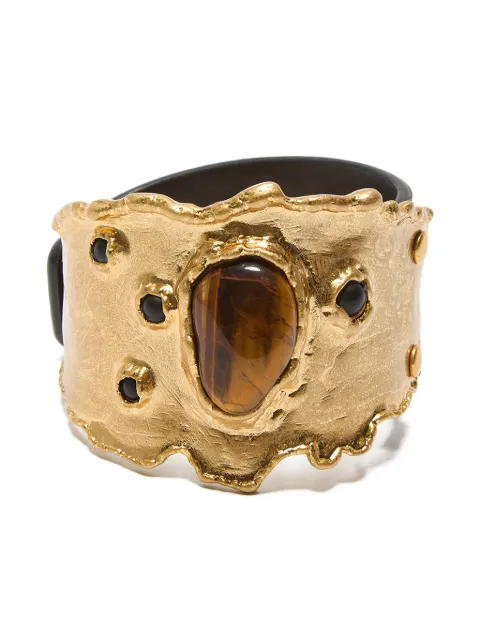 MALIPARMI tiger-eye embellishment bracelet