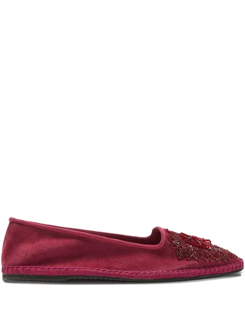 MALIPARMI beaded suede ballet flats