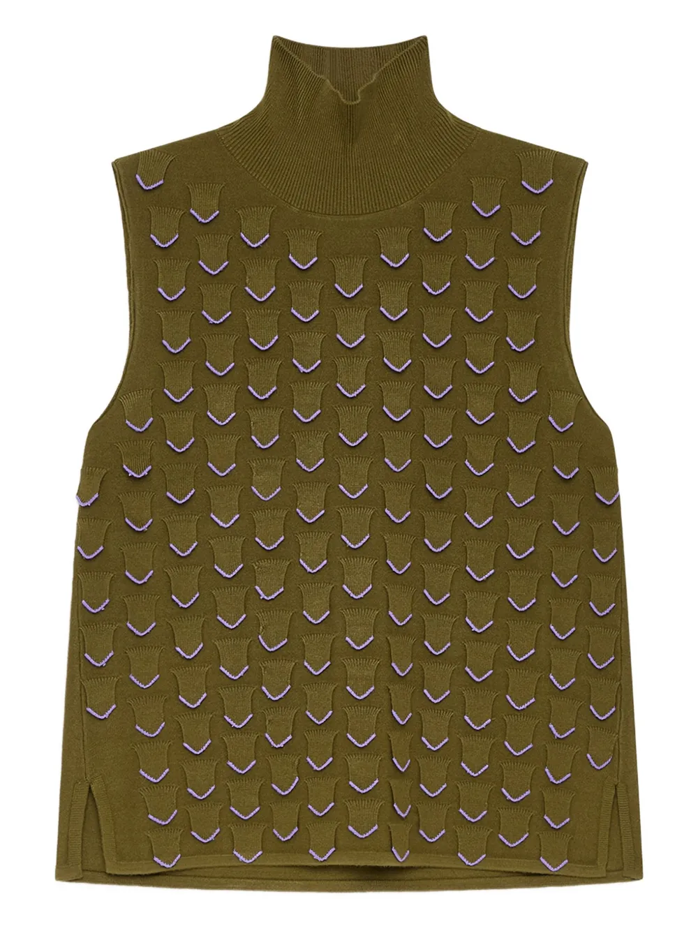 MALIPARMI turtleneck embellished top | Green | Image 1