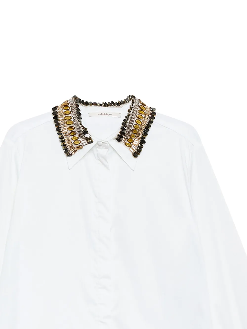 MALIPARMI Blouse met verfraaide kraag - Wit