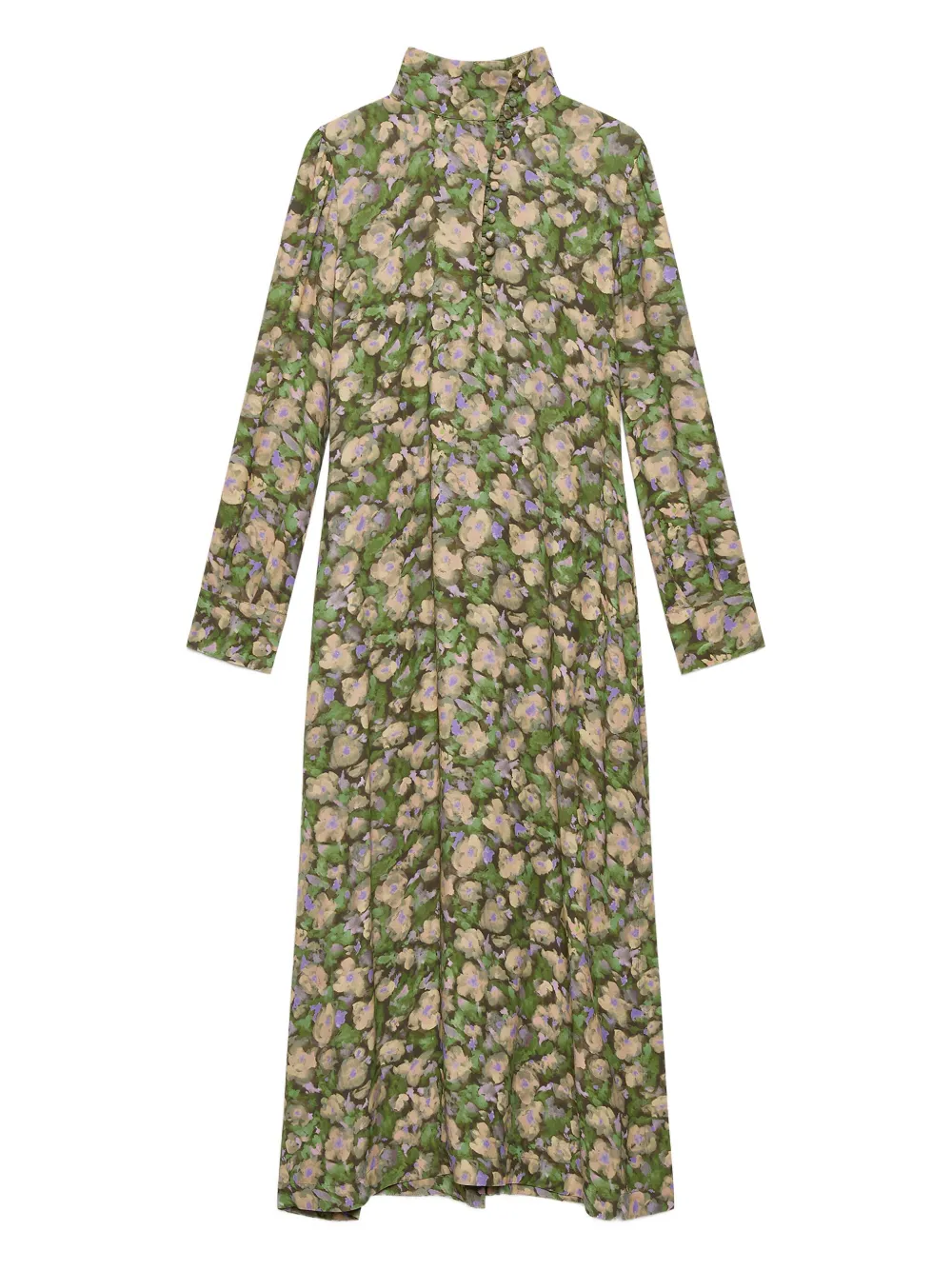 MALIPARMI floral-print mock-neck midi dress | Green | Image 1