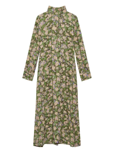MALIPARMI vestido midi con estampado floral y cuello en V