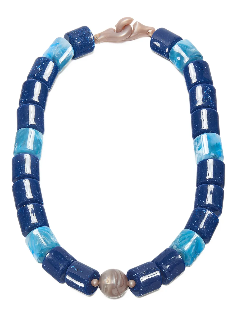 Maliparmi Beaded Necklace In Blue