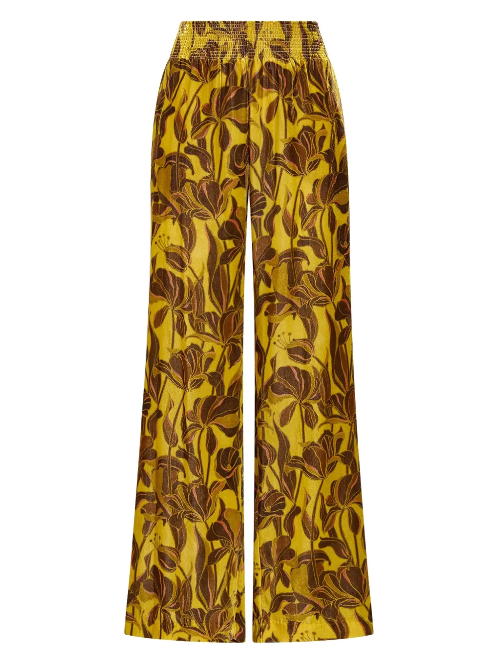 MALIPARMI Lily's Ballet smocked floral trousers | Flared & Bell-Bottom Pants | Image 2