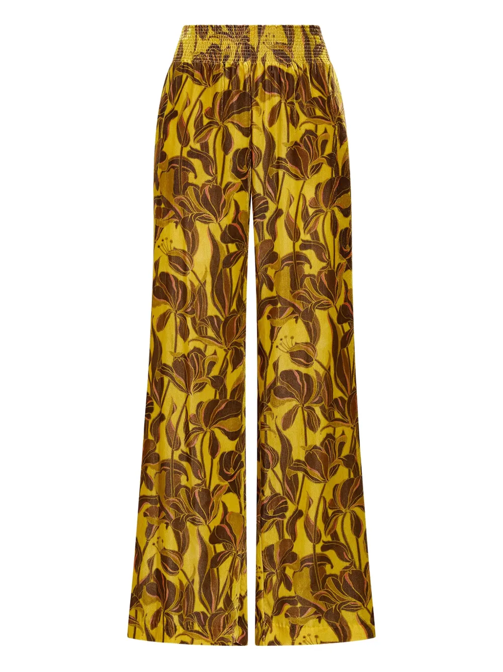 MALIPARMI Lily's Ballet smocked floral trousers | Yellow | Image 1